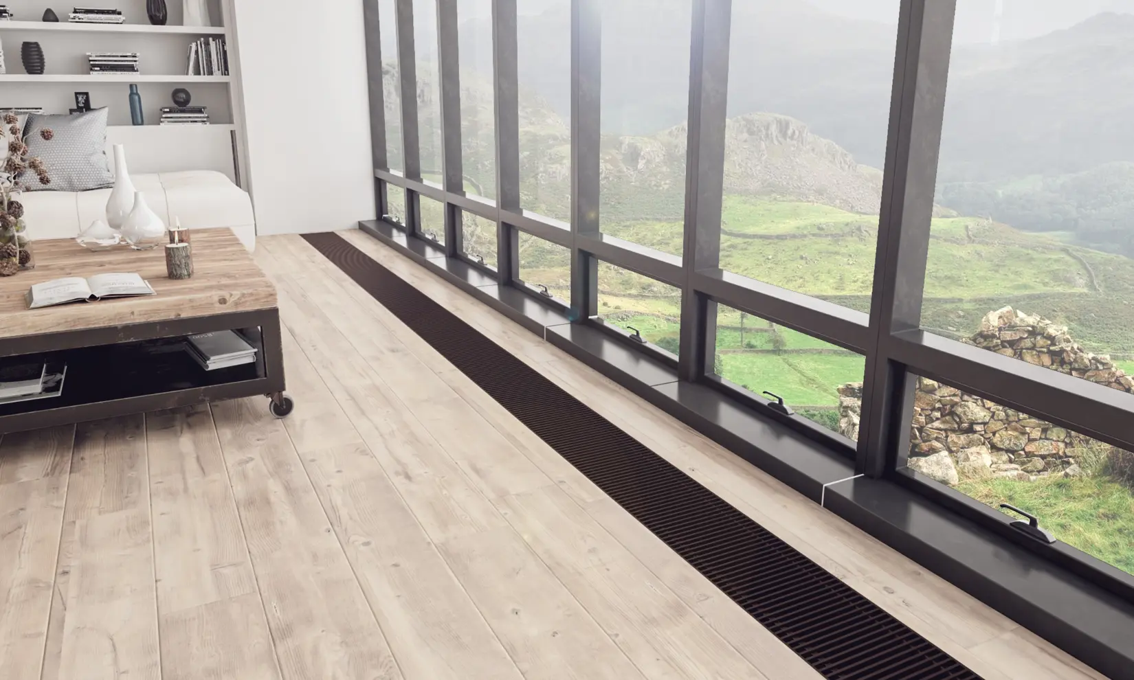 convectorput bij grote raampartijen