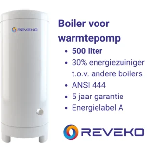 Solar boiler voor warmtepomp 500 liter