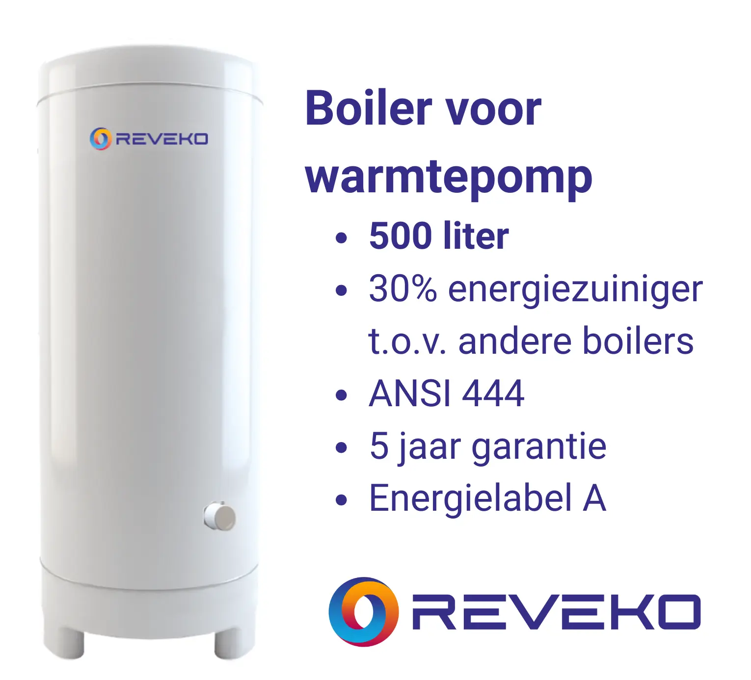 Solar boiler voor warmtepomp 500 liter