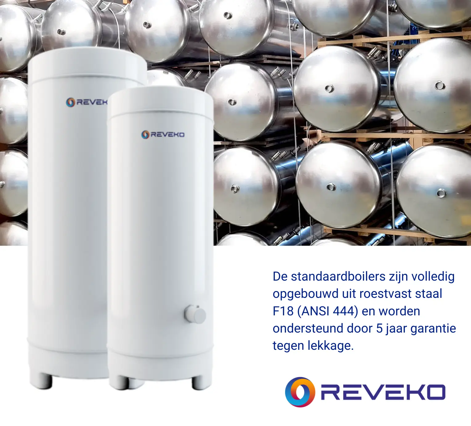 Warmtepomp boiler uit RVS standaard