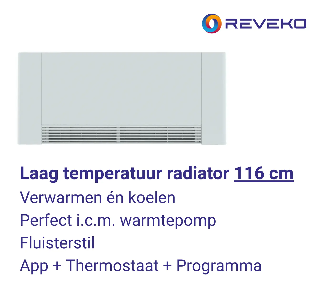 Laag temperatuur radiator 116 cm