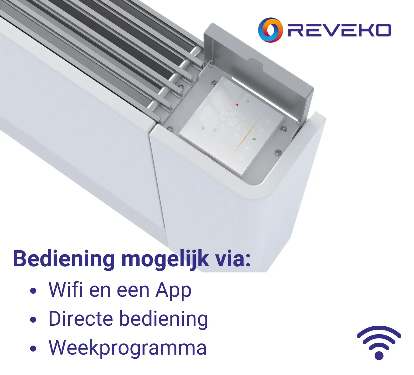 Bediening mogelijk via wifi ltv radiator