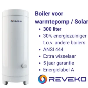 Solar boiler voor warmtepomp 300 liter