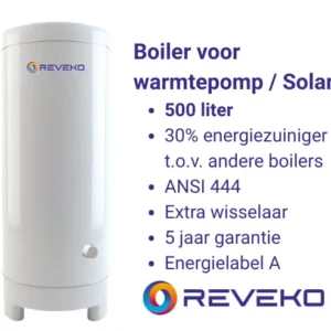 Solar boiler voor warmtepomp 500 liter
